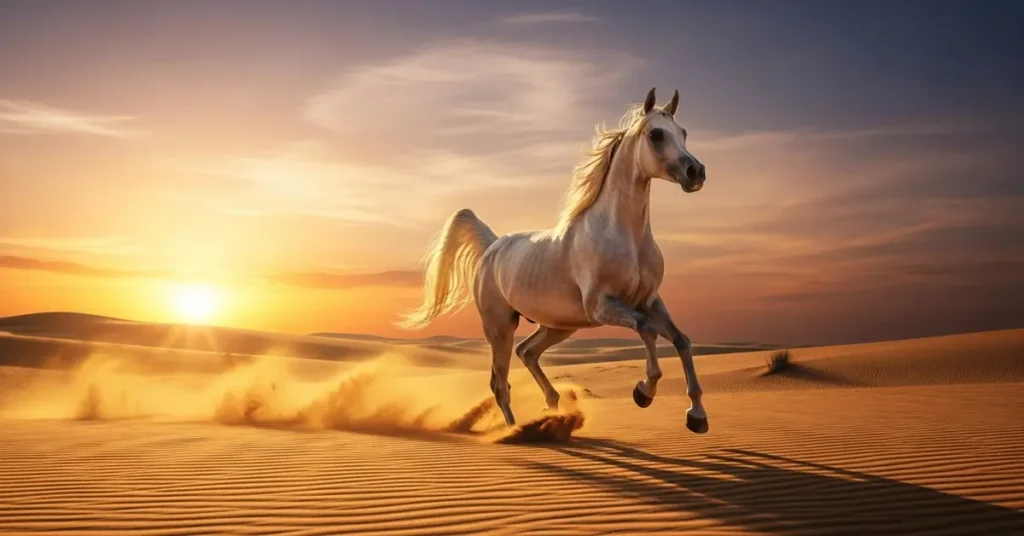 Cavalo Árabe no Deserto