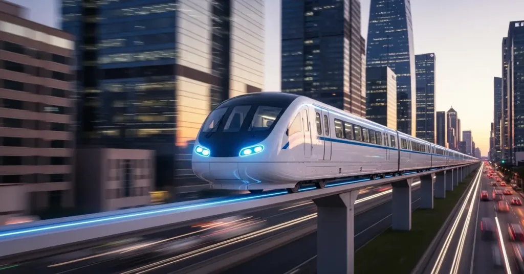 Trem Maglev Usa Imã para se locomover