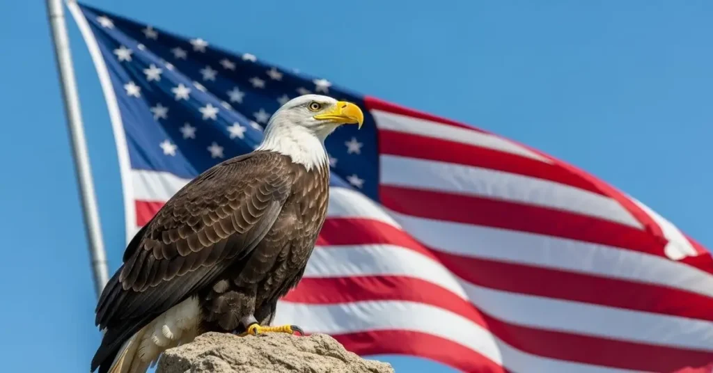 A águia de cabeça branca está muita ligada a identidade americana