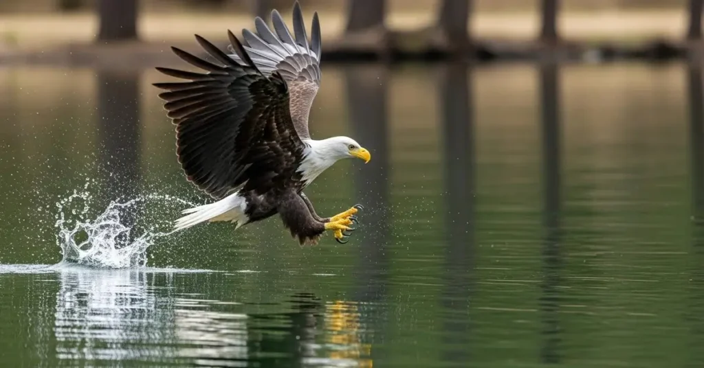 Águia dos Estados Unidos Caçando