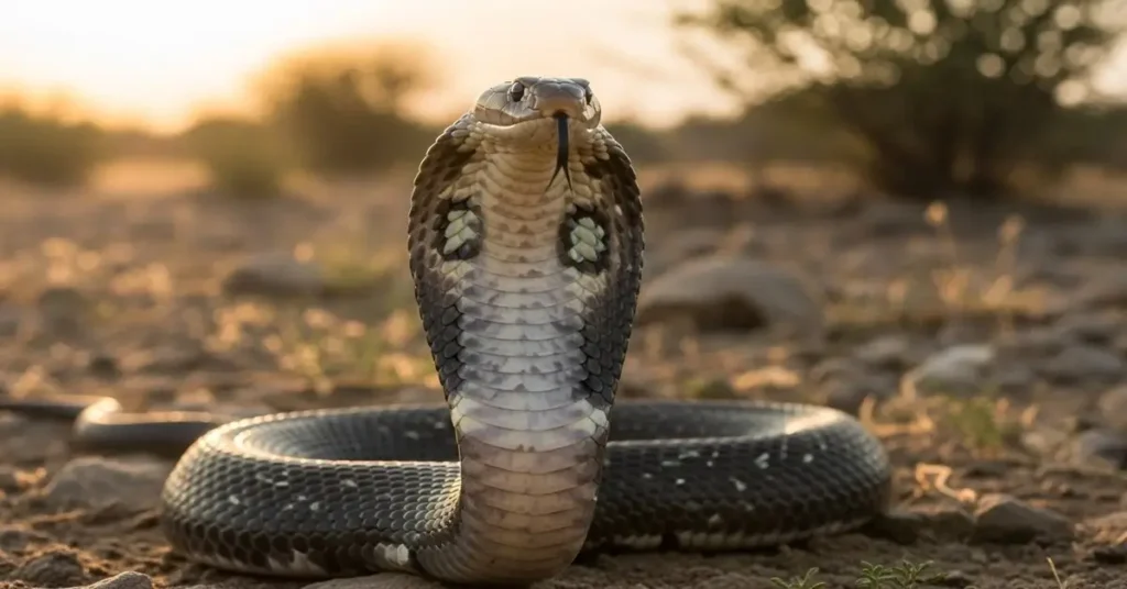 Cobra Naja Com as Orelhas Abertas