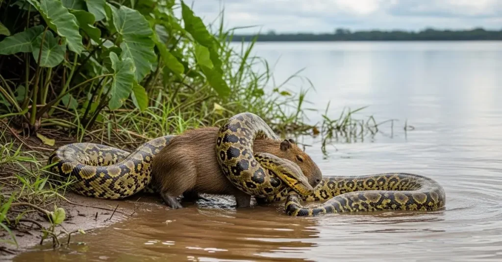 Sucuri Atacando Capivara