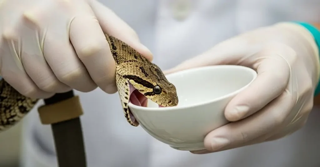 Retirada do Veneno da Cobra para A Produção de antídoto